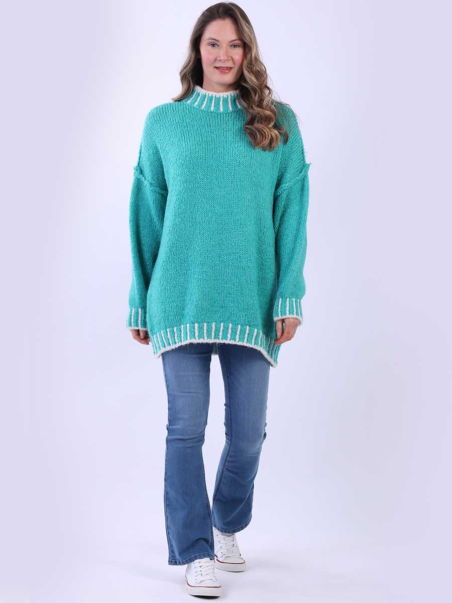 Knit Woolen Jumper Aqua