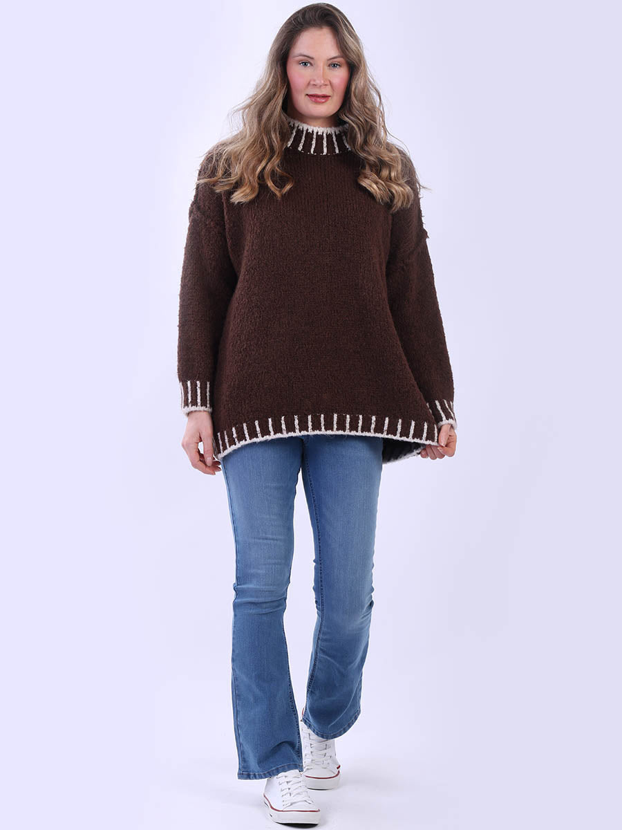 Knit Woolen Jumper Chocolate