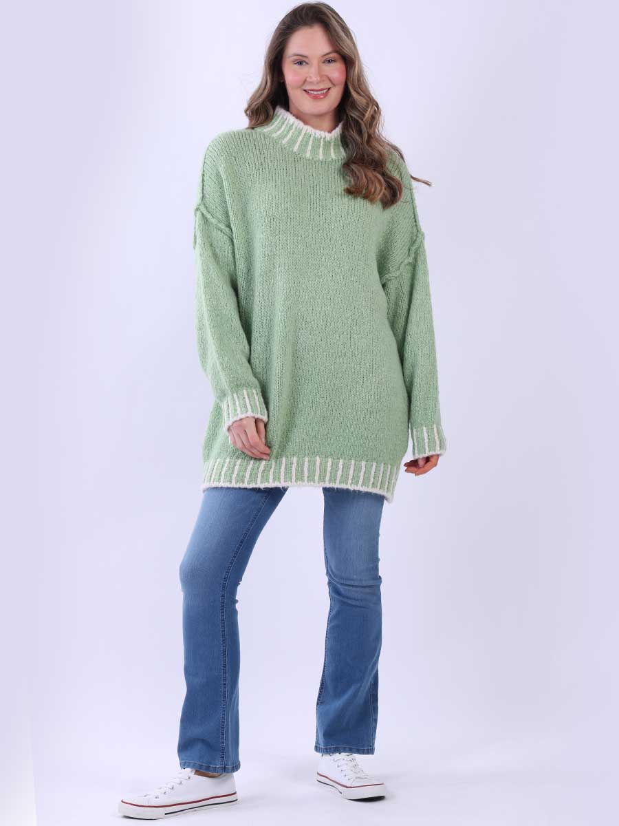 Knit Woolen Jumper Sage