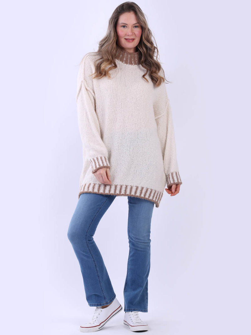 Knit Woolen Jumper Beige