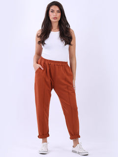 Women Sweat Comfy Pant Rust