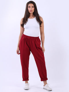 Women Sweat Comfy Pant Wine