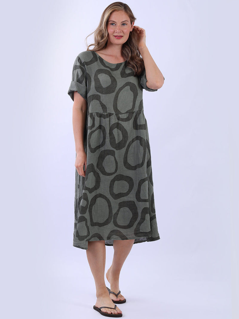 Plus Size Linen Dress Khaki