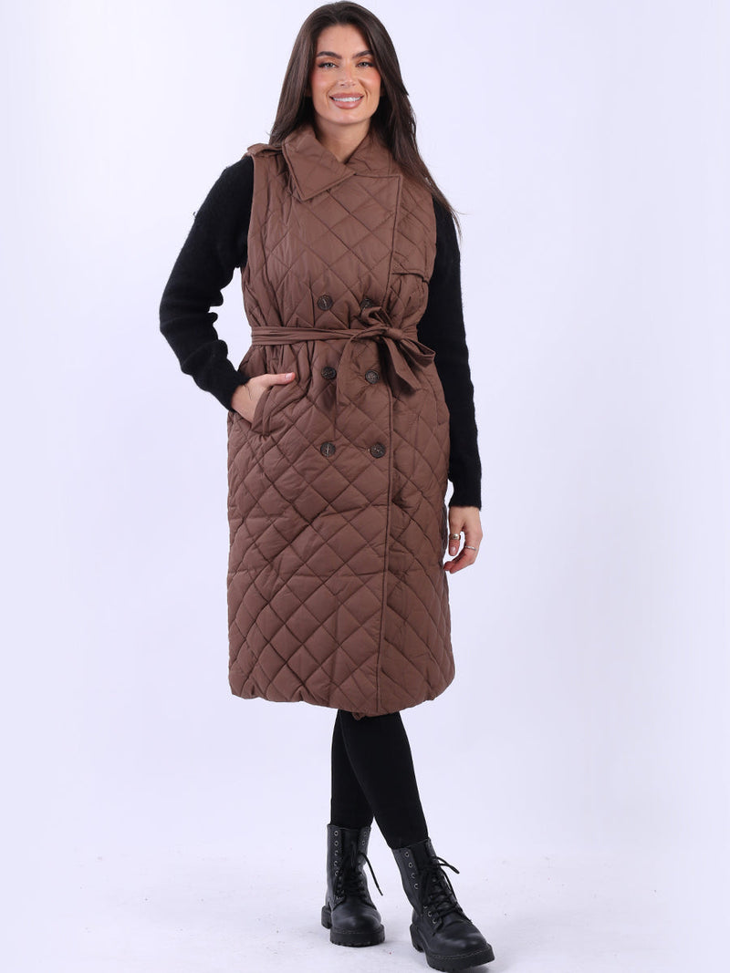 Oversized Puffer Gilet Chocolate
