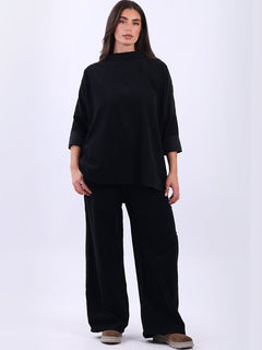 Cotton Corduroy Top Black