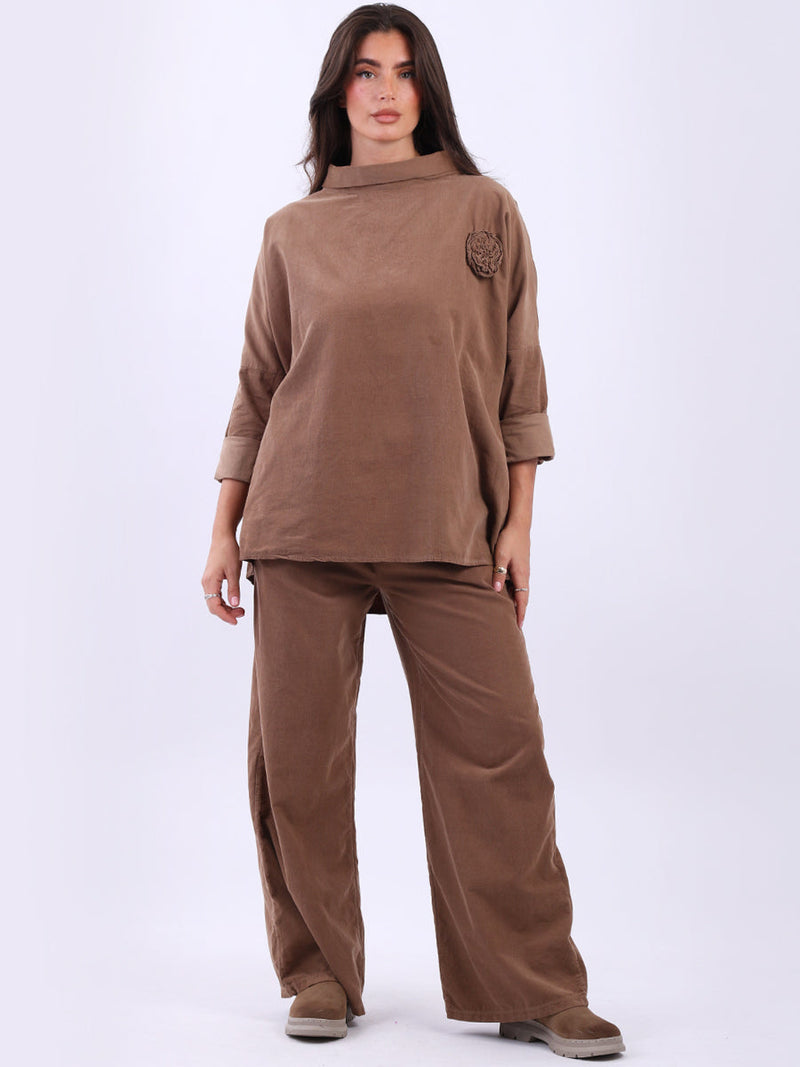 Cotton Corduroy Top Camel