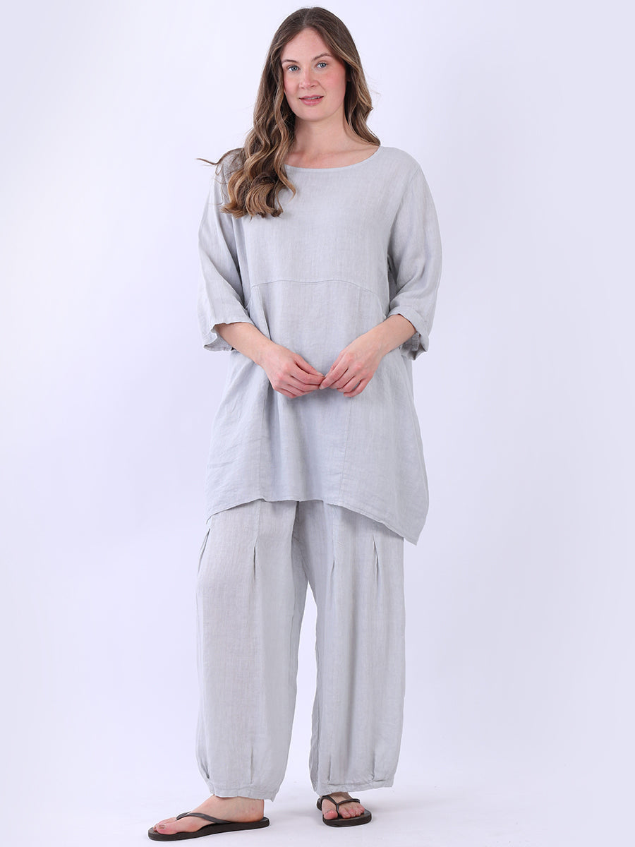 Plain Linen Top Silver