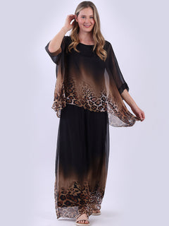 Batwing Silk Top Black