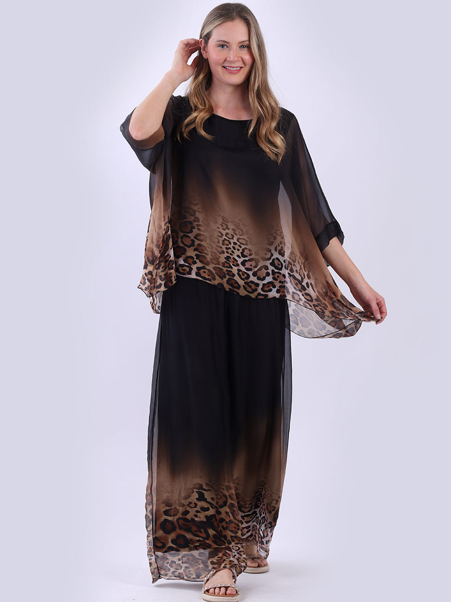 Batwing Silk Top Black