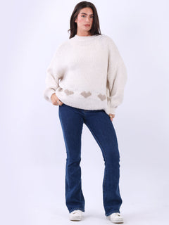 Knitted Woolen Jumper Beige