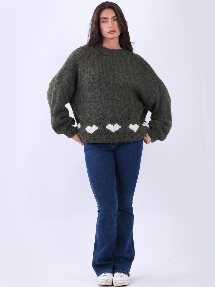 Knitted Woolen Jumper Khaki
