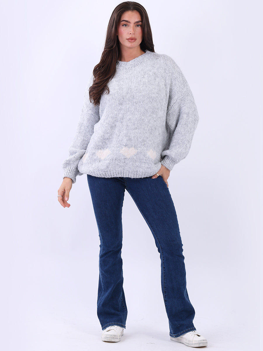 Knitted Woolen Jumper Silver