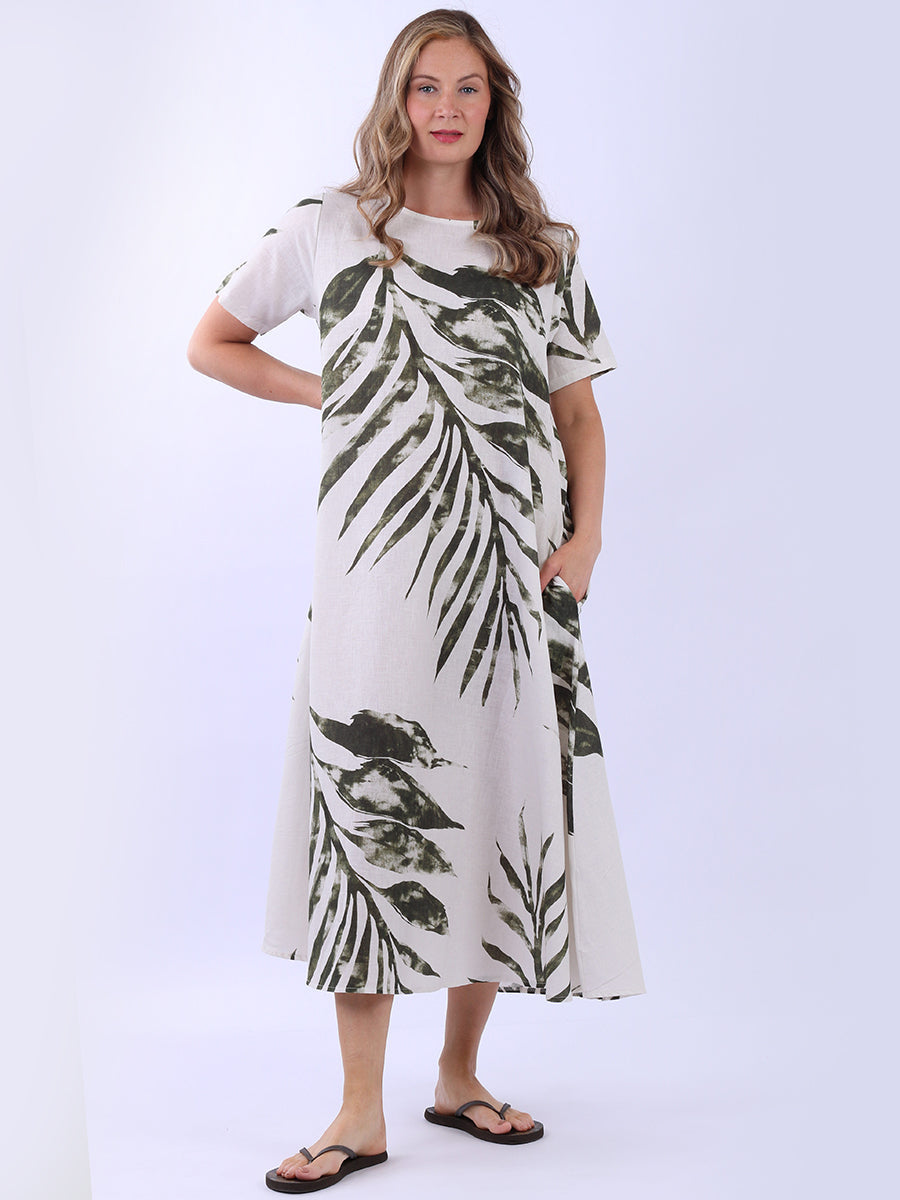Summer Linen Dress Khaki