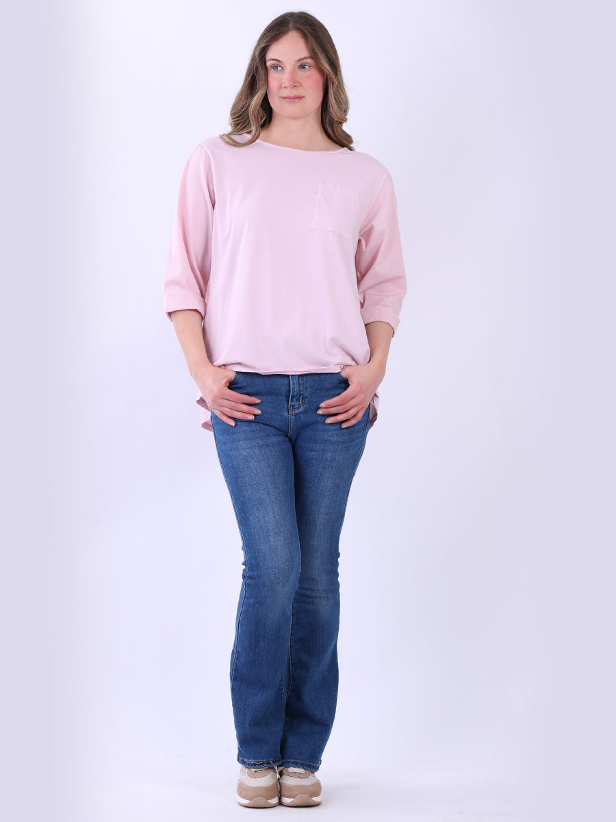 Women Cotton T-Shirt Pink