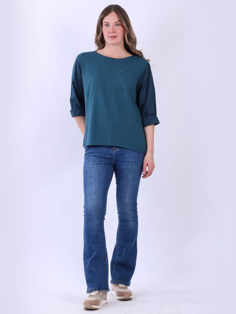 Women Cotton T-Shirt Teal