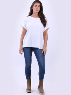 Vintage Wash Solid T Shirt White