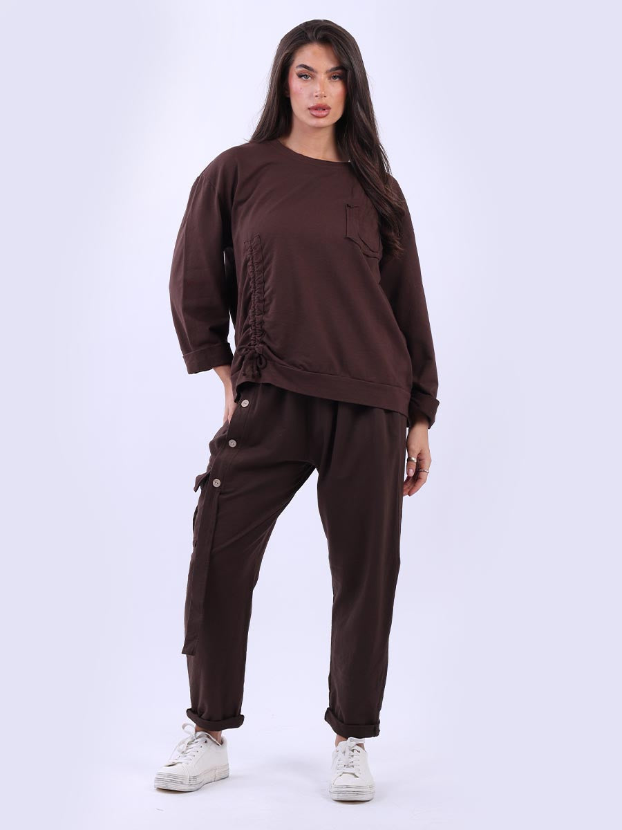 Cotton Sweat Top Chocolate