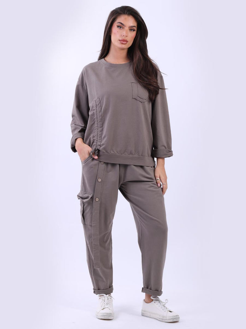 Cotton Sweat Top Mocha