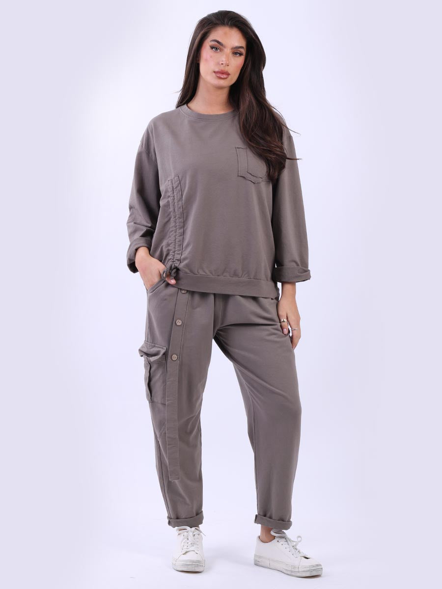 Cotton Sweat Top Mocha