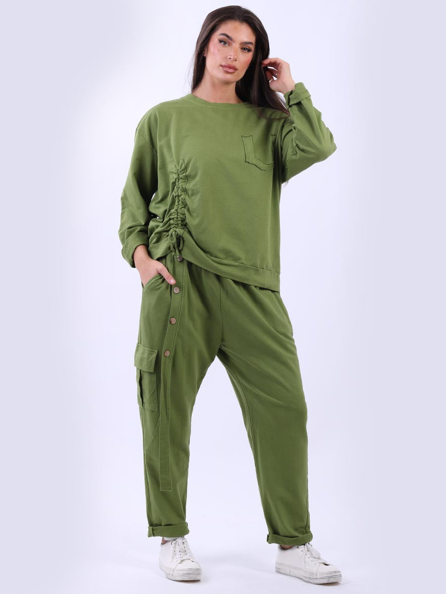 Cotton Sweat Top Olive