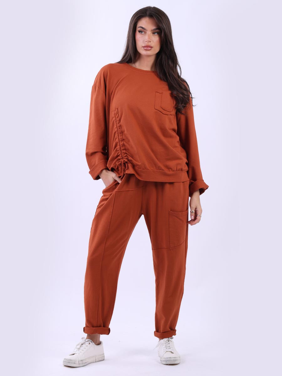 Cotton Sweat Top Rust