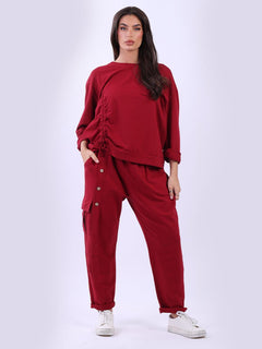 Cotton Sweat Top Wine