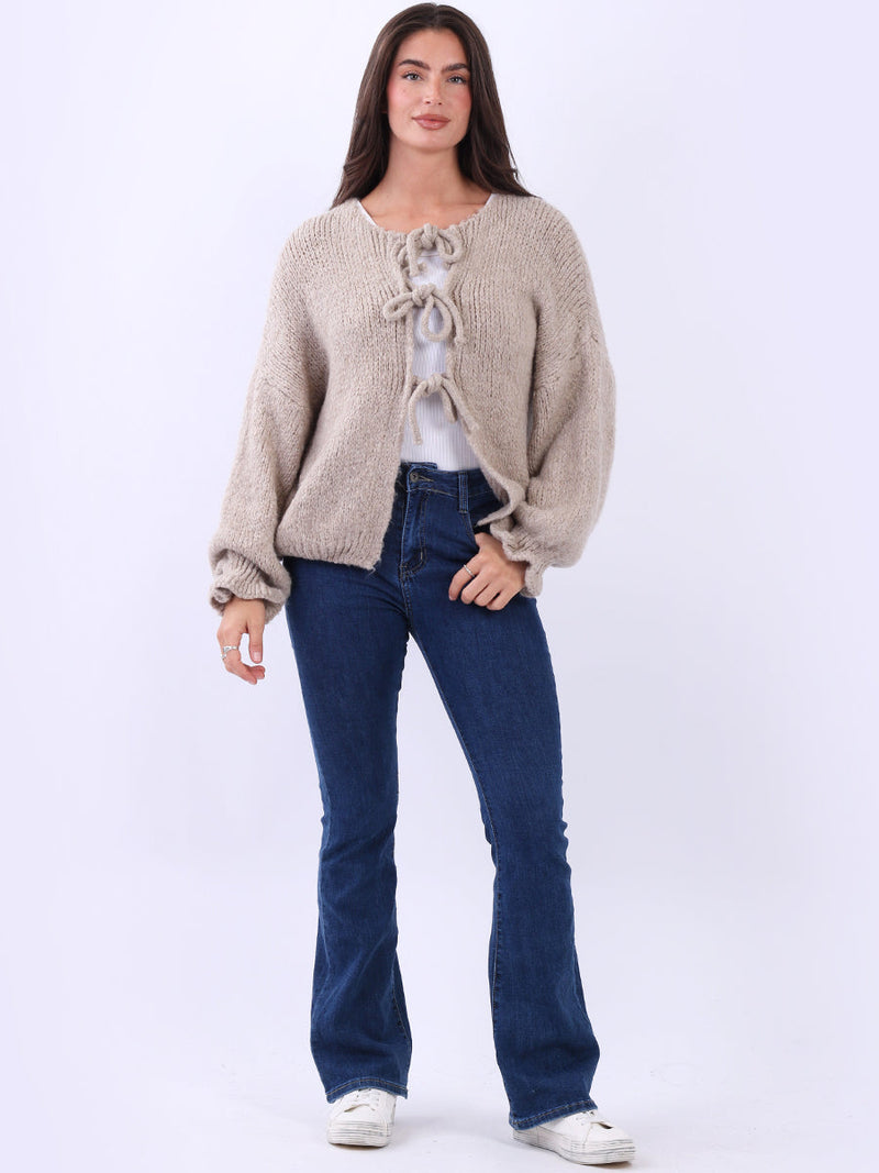 Wool Knitted Cardigan Mocha