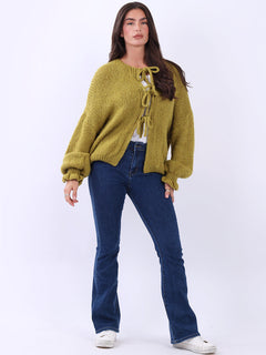 Wool Knitted Cardigan Olive