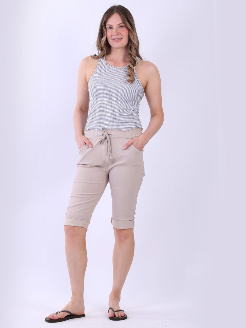 Plain Safari Shorts Beige