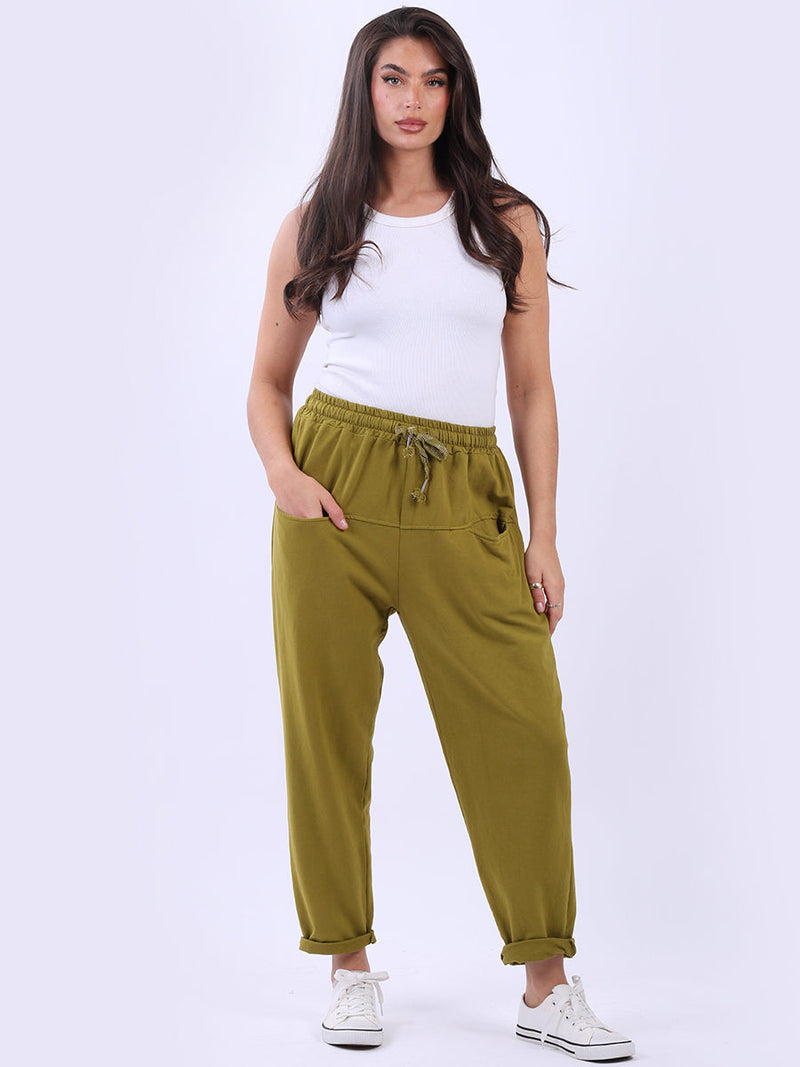 Women Cotton Pant Olive