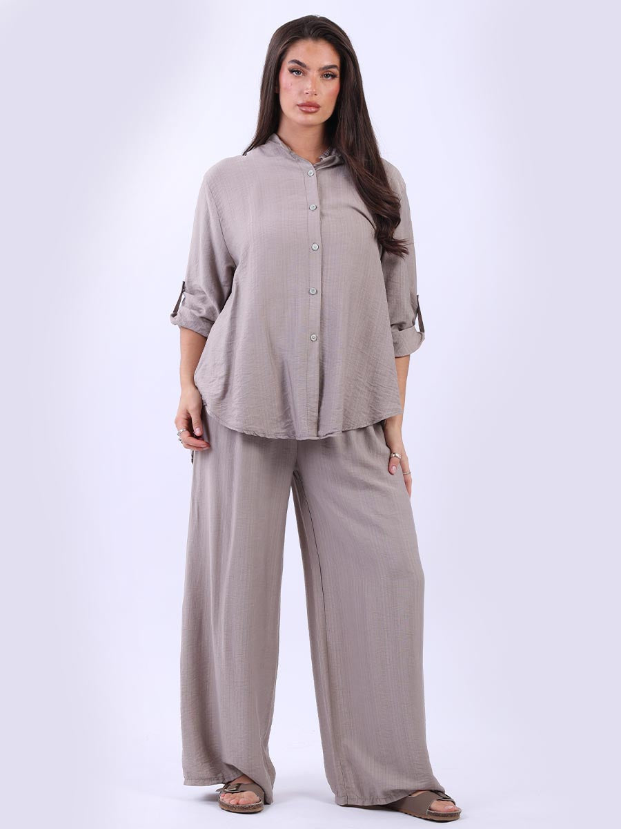 Button Sown Shirt Mocha