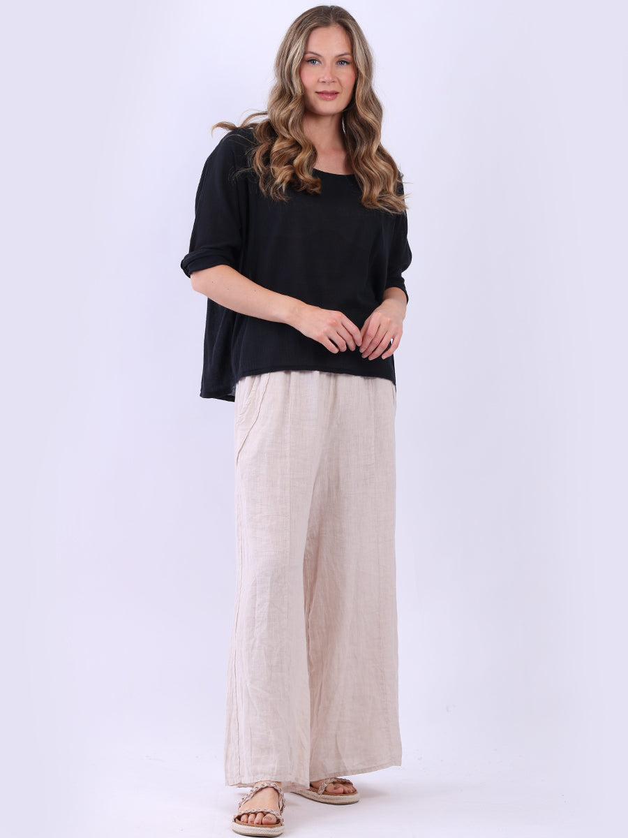 Cotton Crop Top Black