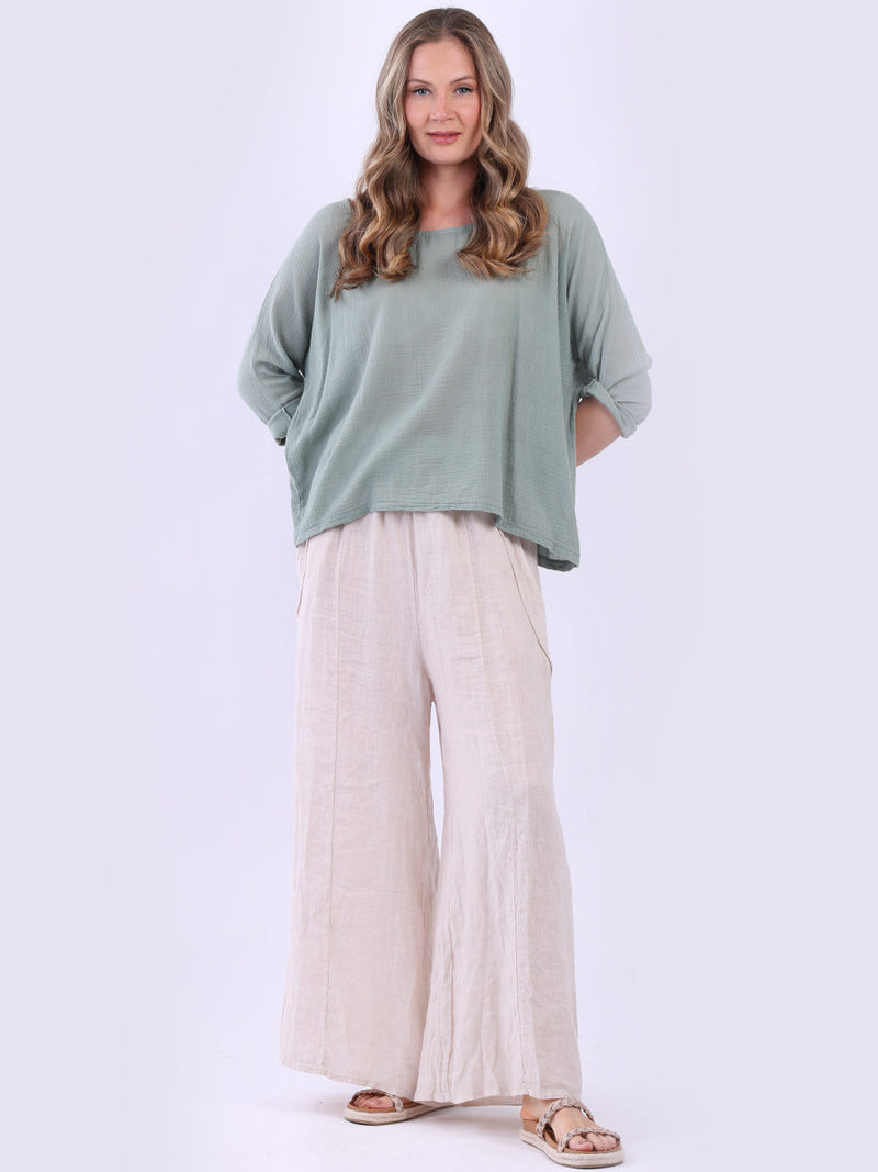 Cotton Crop Top Khaki