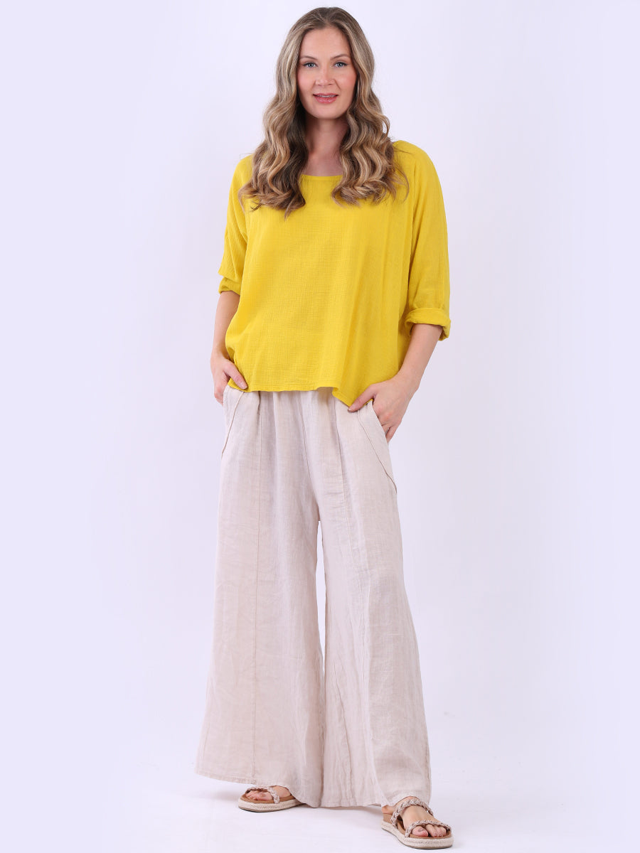 Cotton Crop Top Mustard
