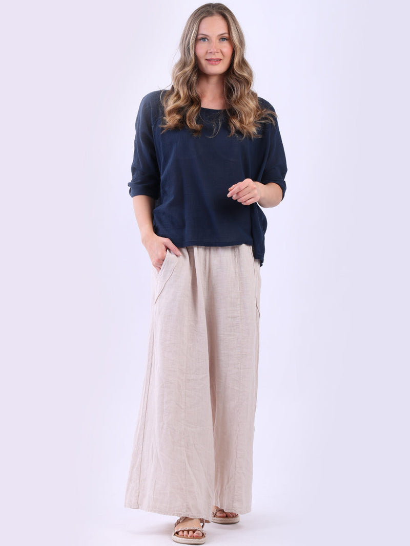 Cotton Crop Top Navy