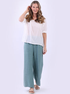 Cotton Crop Top Off White