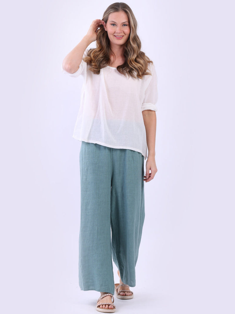 Cotton Crop Top Off White