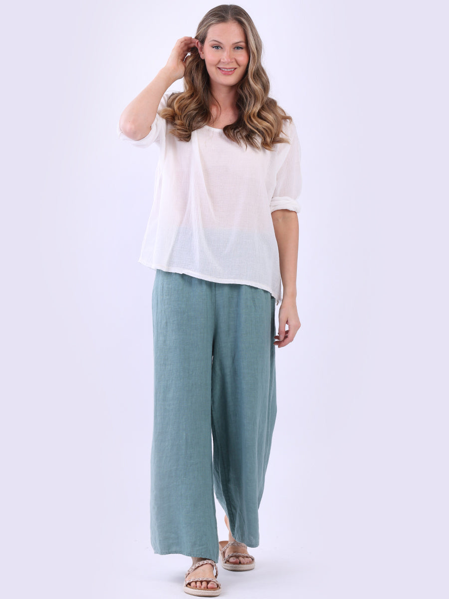 Cotton Crop Top Off White