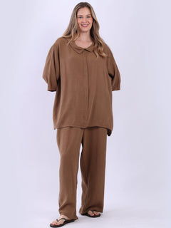 Plain Cotton Top Mocha