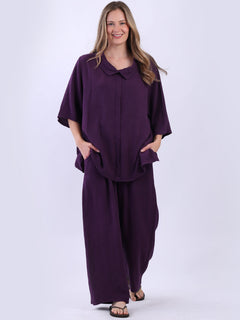 Plain Cotton Top Purple