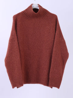 Knitted Crop Woolen Jumper Rust