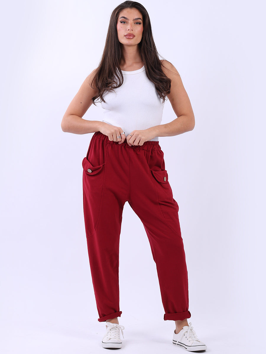 Plain Cotton Trouser Wine