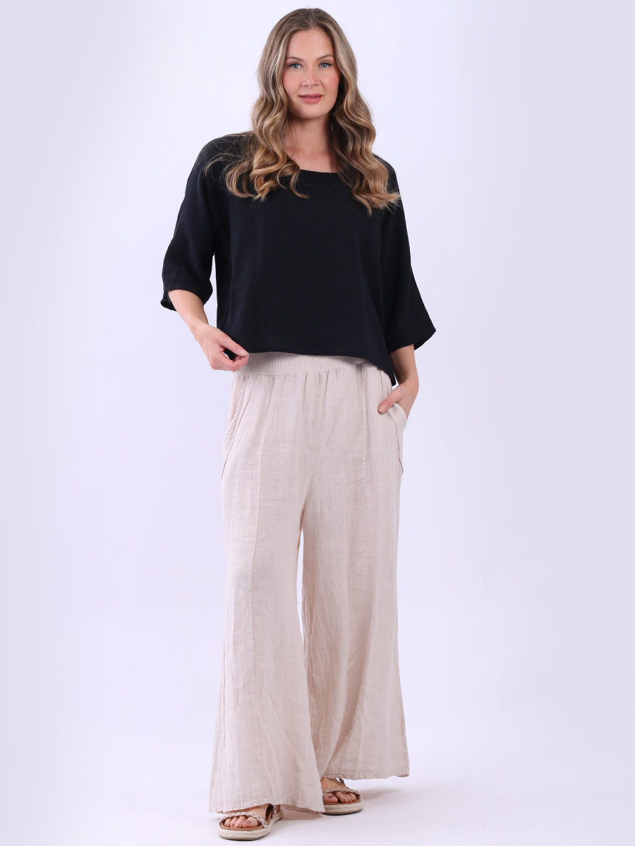 Vintage Wash Plain Crop Top Black