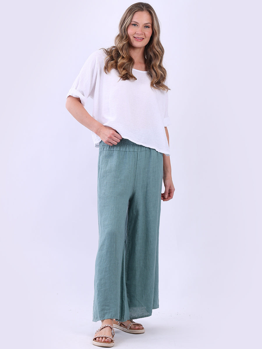 Vintage Wash Plain Crop Top White