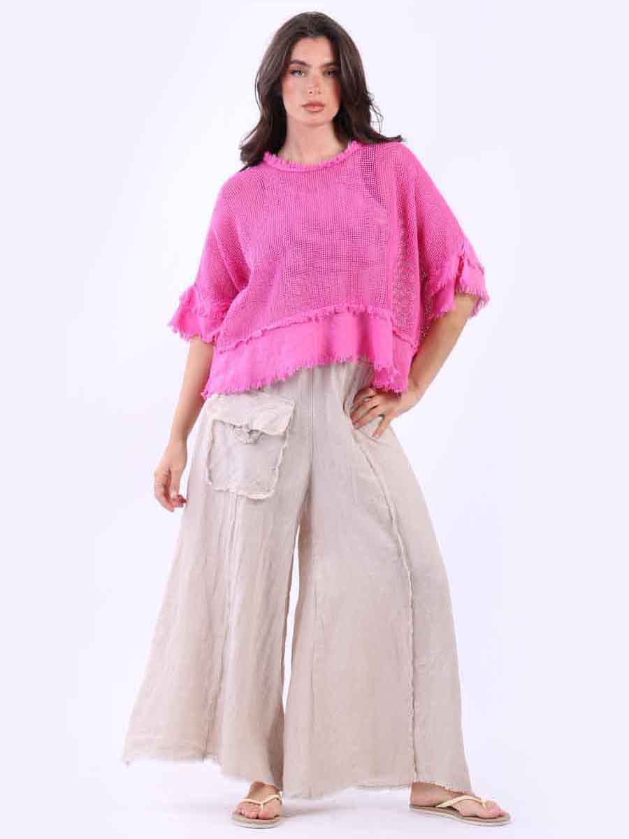 Mesh Net Top Fuchsia