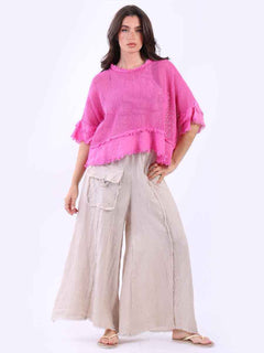 Mesh Net Top Fuchsia