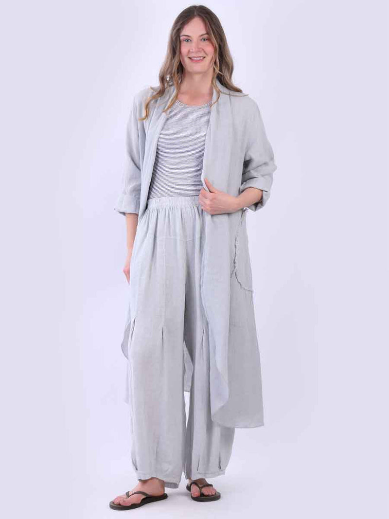 Sold Linen Cardigan Silver