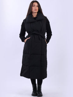 Oversized Puffer Gilet Black
