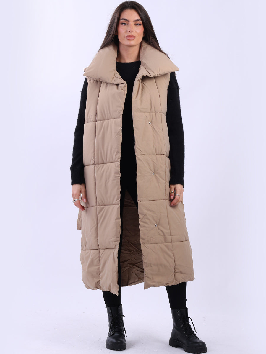 Oversized Puffer Gilet Mocha