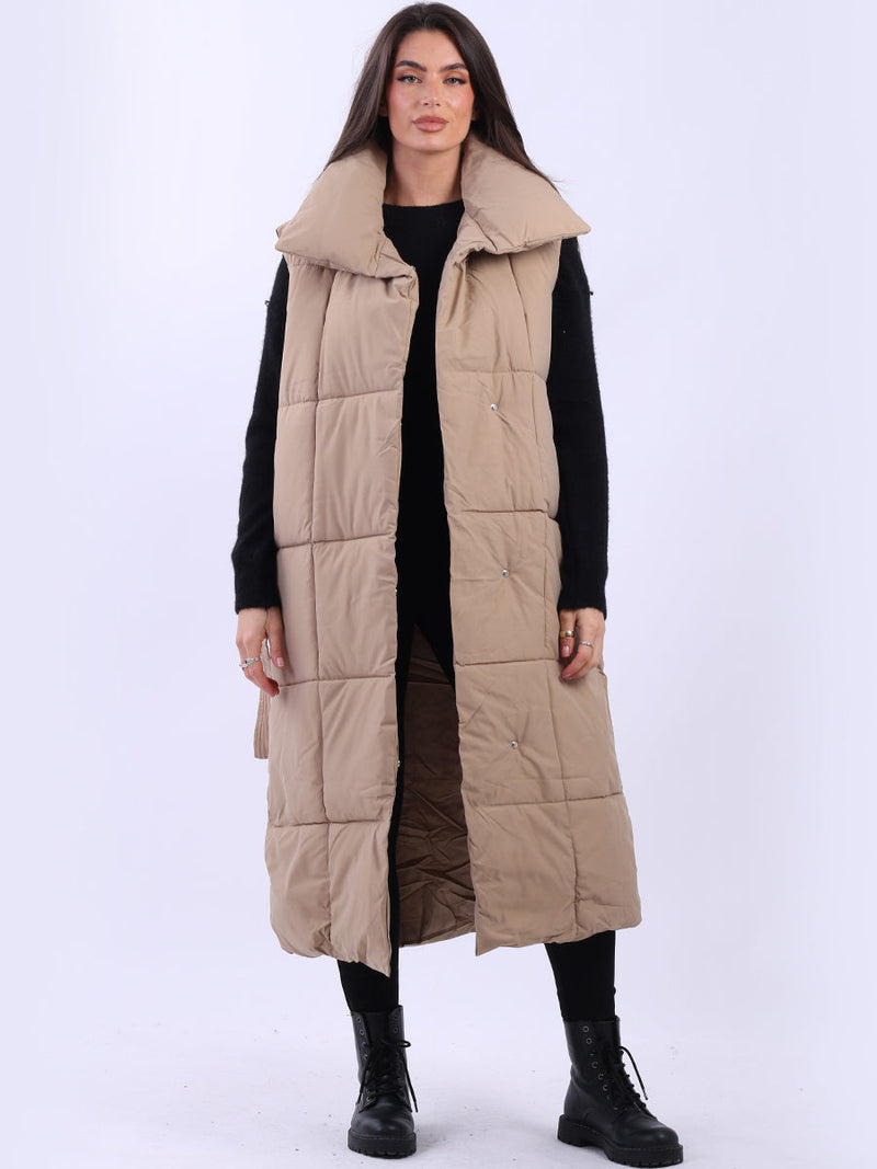 Oversized Puffer Gilet Mocha